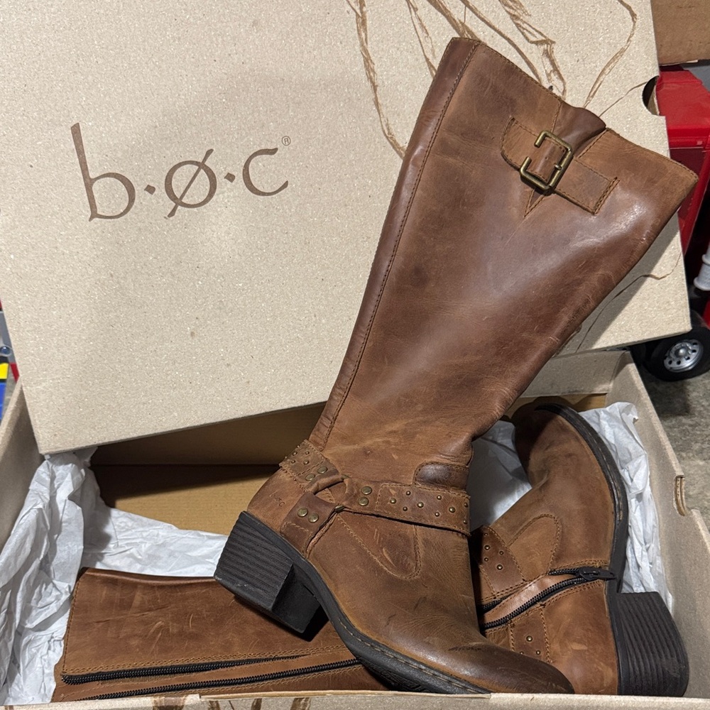 b.o.c. Tan Leather Riding Boots